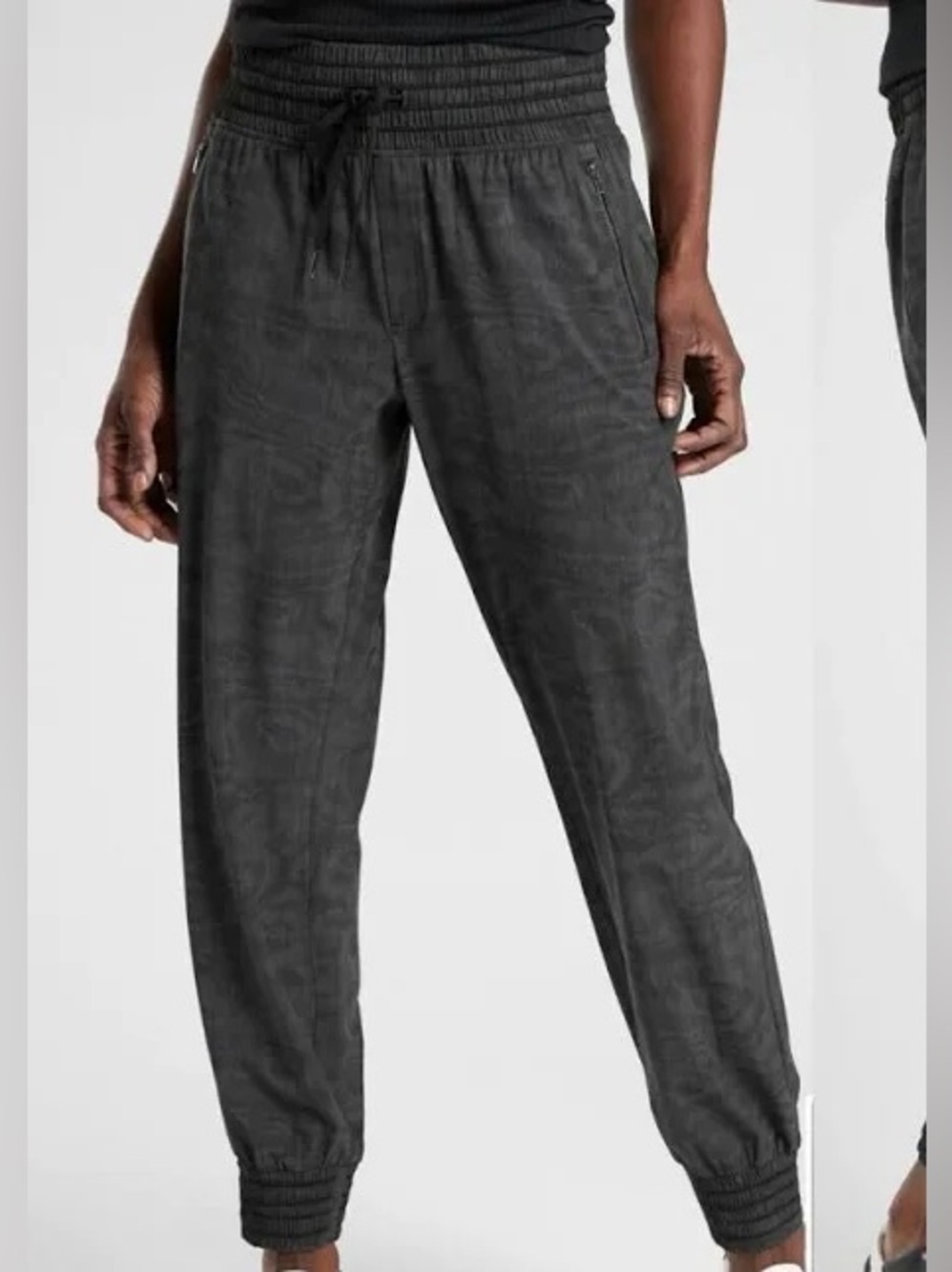 Athleta Camden Print Jogger Pants in Black Small